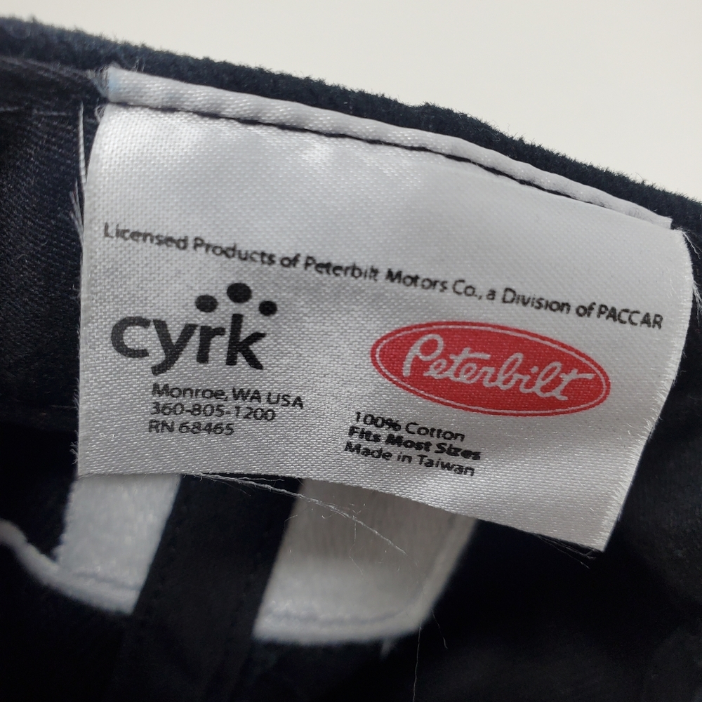 Peterbilt Black & White race checkered Ball cap - Picture 3 of 7